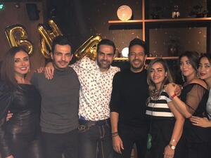 حماقي يحتفل بعيد ميلاد زوجته نهلة الهاجري