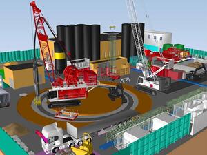 The team reviewed the site conditions at a number of key scheduled milestones and took measurements on the 4D model to identify any asset protection requirements and also explore potential crane locations.