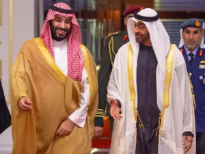 MBS and Mohammad Ben Zayed (AFP)
