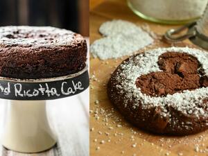 كعكة اللوز والريكوتا بالشوكولاته خالية من الغلوتين