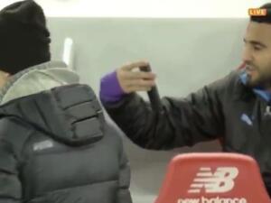 محرز يستعرض الهدف