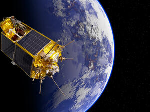 Modern scientific and educational space satellite at the Earth orbit. (Shutterstock/ File Photo)