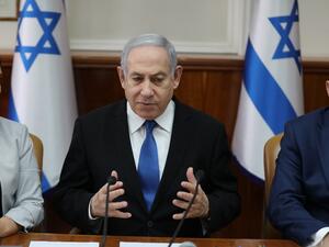Israeli Prime Minister Benjamin Netanyahu chairs the weekly cabinet meeting at his office in Jerusalem on December 1, 2019. Abir SULTAN / POOL / AFP