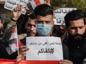 Students take part in a gather at the Mosul University to mourn protesters killed in anti-government rallies in the northern city of Mosul on December 1, 2019. (AFP/ File Photo)