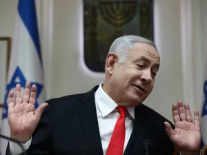 Israeli Prime Minister Benjamin Netanyahu chairs the weekly cabinet meeting at his Jerusalem office on December 15, 2019. GALI TIBBON / POOL / AFP