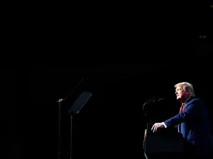 US President Donald Trump speaks during the Turning Point USA Student Action Summit at the Palm Beach County Convention Center in West Palm Beach, Florida on December 21, 2019. Nicholas Kamm / AFP