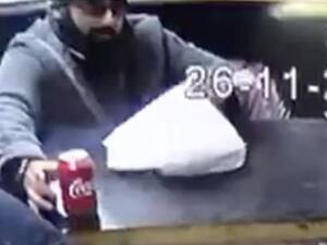 London Bridge terrorist Usman Khan pictured buying food from a takeaway restaurant days before carrying out his attack which left two dead. (Mirrirpix)