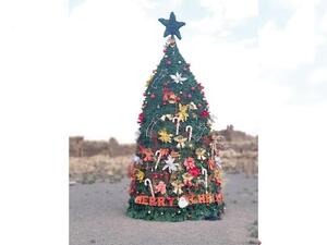 Christmas tree lighting ceremony in the Um Jmal area. (Jordan Times)