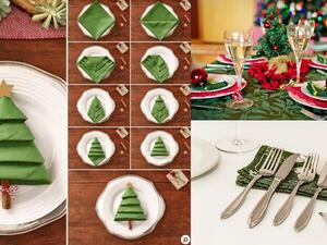 نصائح هامة لطي واستخدام مناديل المائدة في عيدالميلاد