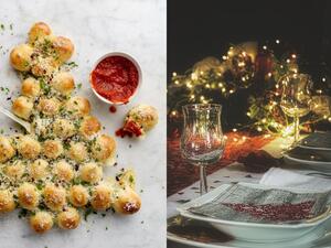 بيتزا شجرة عيد الميلاد