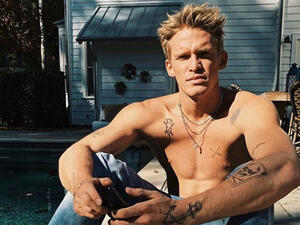 Cody opted for a pair of Under Armor shorts