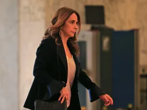 Minister of Defence and Vice Prime Minister Zeina Akar arrives for the inaugural cabinet meeting at the presidential palace in Baabda east of capital Beirut on January 22, 2020. AFP