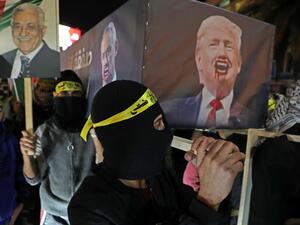 Palestinians protests deal of the century. (AFP) 