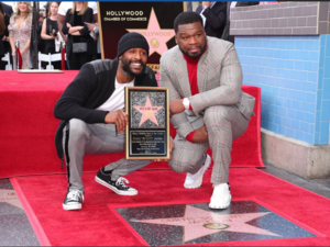 The 'Candy Shop' hitmaker was honored with his very own star on the famous sidewalk in Los Angeles. (AFP)