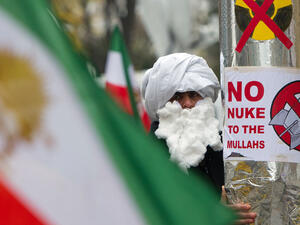 Protest in Vienna during the talks between Iran and the world powers to negotiate a nuclear agreement with the Islamic Republic. (Photo: JOE KLAMAR/AFP/Getty Images)
