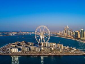 The Ain Dubai observation wheel (pictured) on Bluewaters Island will be the world's largest Ferris wheel when it officially opens in 2020. (Twitter)