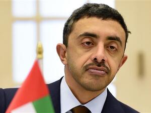 UAE Foreign Minister Sheikh Abdullah bin Zayed Al Nahyan attends a meeting in Colombo, the capital of Sri Lanka, on November 18, 2017. (Photo by AFP)