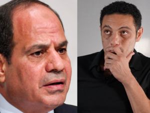 A profile of Egyptian whistleblower Mohamed Ali and Egyptian president (Photo credit: MEE and AFP)