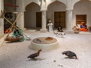 exhibition at the National Museum of Bahrain showing the interior of a traditional Arabic home. (Shutterstock/ File Photo)