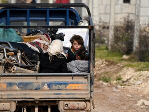 Russia-backed Syrian regime forces pursue their offensive in the northwestern Idlib province, which has killed 300 civilians since December and displaced 520,000 people, in one of the biggest upheavals of the nine-year war. Rami al SAYED / AFP