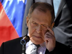 Russian Foreign Minister Sergei Lavrov gestures as he speaks after a meeting with Venezuela's President Nicolas Maduro (out of frame) at the Miraflores presidential palace in Caracas on February 7, 2020. The US on February 6 warned Venezuela's rulers of consequences if opposition leader Juan Guaido is not allowed to return safely from a visit to Washington, where he enjoyed pledges of robust support. Lavrov, currently on a tour of South America, said the US "is threatening to use all the options on the tabl