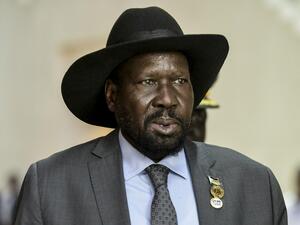 South Sudan's President Salva Kiir Mayardit attends the 33rd Ordinary Session of the African Union Summit, at the AU headquarters in Addis Ababa, on February 10, 2020. African Union leaders vowed on February 10, 2020 to push peace efforts in Libya, a sign of the bloc's desire to play a bigger role in resolving the continent's conflicts. MICHAEL TEWELDE / AFP