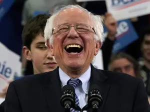 Democratic presidential hopeful Vermont Senator Bernie Sanders speaks at a Primary Night event at the SNHU Field House in Manchester, New Hampshire on February 11, 2020. Bernie Sanders won New Hampshire's crucial Democratic primary, beating moderate rivals Pete Buttigieg and Amy Klobuchar in the race to challenge President Donald Trump for the White House, US networks projected.  TIMOTHY A. CLARY / AFP