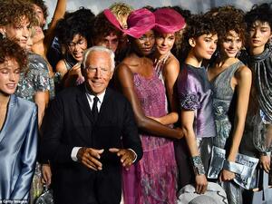 Italian designer Giorgio Armani (pictured presenting his SS19 collection) has cancelled his Milan fashion show after the new Covid-19 coronavirus killed three people near the city and sparked a lockdown in 12 towns. (AFP)
