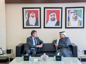 H.E. Obaid Humaid Al Tayer Meets With EU Ambassador to UAE