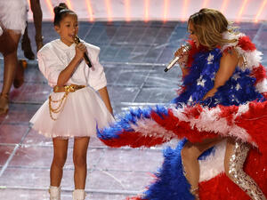 The pair were joined by Jennifer's fellow headliner, Shakira