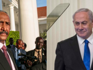 Sudanese General Abdel Fattah al-Burhan, the head of the country’s Sovereign Council, reportedly met Israeli Prime Minister Benjamin Netanyahu in Uganda on 3 February 2020 (AFP)