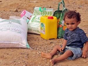 The UN World Food Programme feeds 12 million Yemenis a month (AFP)