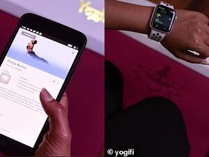 Users can compare their strength and flexibility stats with one another and compete in 'motivation challenges' on the app. (YogiFi)