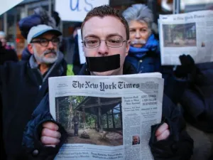 The lawsuit stems from a March 2019 op-ed. (KENA BETANCUR/AFP/Getty Images)
