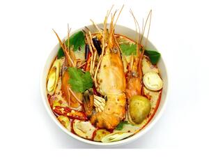 شوربة الجمبري من المطبخ التايلندي