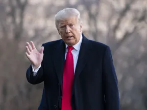US President Donald Trump arrives at the White House after speaking at the Conservative Political Action Conference (CPAC) at National Harbor in Oxon Hill, Maryland, February 29, 2020. Roberto SCHMIDT / AFP