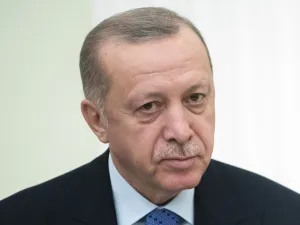 Turkish President Recep Tayyip Erdogan attends a meeting with his Russian counterpart at the Kremlin in Moscow on March 5, 2020. Pavel Golovkin / POOL / AFP