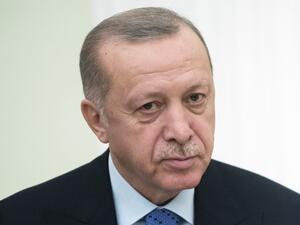 Turkish President Recep Tayyip Erdogan attends a meeting with his Russian counterpart at the Kremlin in Moscow on March 5, 2020. Pavel Golovkin / POOL / AFP