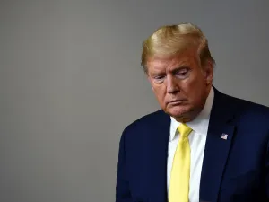 US President Donald Trump arrives to give a press briefing about the COVID-19 (coronavirus) alongside members of the Coronavirus Task Force in the Brady Press Briefing Room at the White House in Washington, DC, March 9, 2020. Olivier DOULIERY / AFP