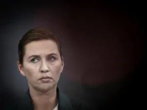 Denmark's Prime Minister Mette Frederiksen gives a press statement to comment on the situation concerning the spread of the novel coronavirus, in the Prime Ministry in Copenhagen, on March 10, 2020. Denmark so far has registered 156 persons potisiv with the COVID-19 disease. Liselotte Sabroe / Ritzau Scanpix / AFP