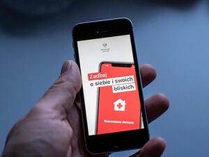 The 'Home quarantine' app (pictured) is intended for people undergoing the mandatory 14-day quarantine after returning from abroad (AFP)
