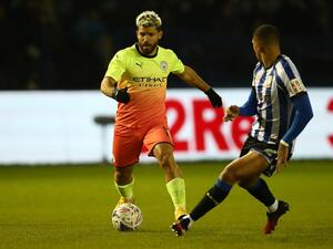 أغويرو خلال المباراة