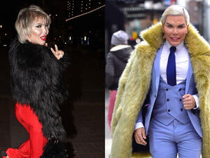 The Celebrity Big Brother star, who came out as transgender last month, turned heads in a plunging cut-out top