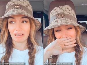 The social media star cannot keep it together as she explains her diagnosis to all her fans. (Video Screenshot)