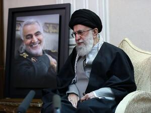 Iran's Supreme Leader Ayatollah Ali Khamenei visits the family of slain General Qasem Soleimani on January 3, 2019. Photo: AFP