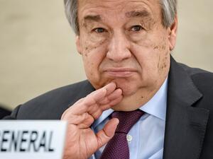 The UN chief urged for governments to address tackling domestic violence as part of their response to Covid-19  (AFP)