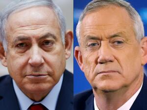 Netanyahu and his main rival Gantz held new talks on forming an emergency unity government on April 14, 2020, with a deadline less than two days away. A deal would give Israel its first fully functioning government since December 2018, stability that could prove crucial as it confronts the coronavirus pandemic. JACK GUEZ, Oded Balilty / AFP