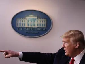 U.S. President Donald Trump speaks at the daily coronavirus task force briefing in the Brady Press Briefing Room at the White House on April 08, 2020 in Washington, DC. AFP/File