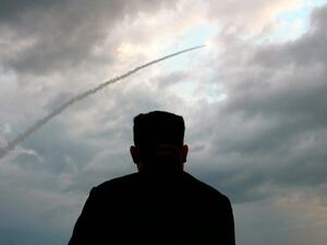 North Korean leader Kim Jong Un observes a previous missile test. More tests were carried out on Tuesday. Photo: AFP/KCTV