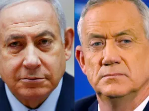 Benjamin Netanyahu (L) Benny Gantz (AFP File Photo)
